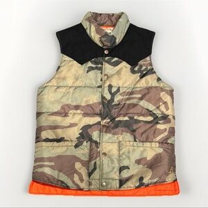 Birdwell Beach Britches Canyon Vest Puffer Jacket Woodland Camo Full Zip